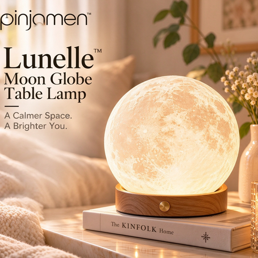 pinjamen™ Lunelle™ Crescent LED Night Light – Modern Moon-Shaped Dimmable Bedside Table Lamp for Bedroom, Desk & Home Decor