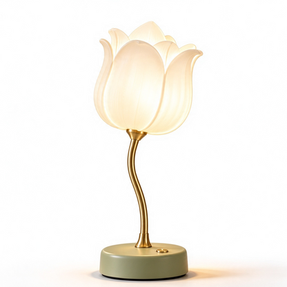 pinjamen™ Tulisse™ Rechargeable Tulip Table Lamp – Cordless Touch-Dimmable Floral LED Night Light for Bedroom & Dining Table
