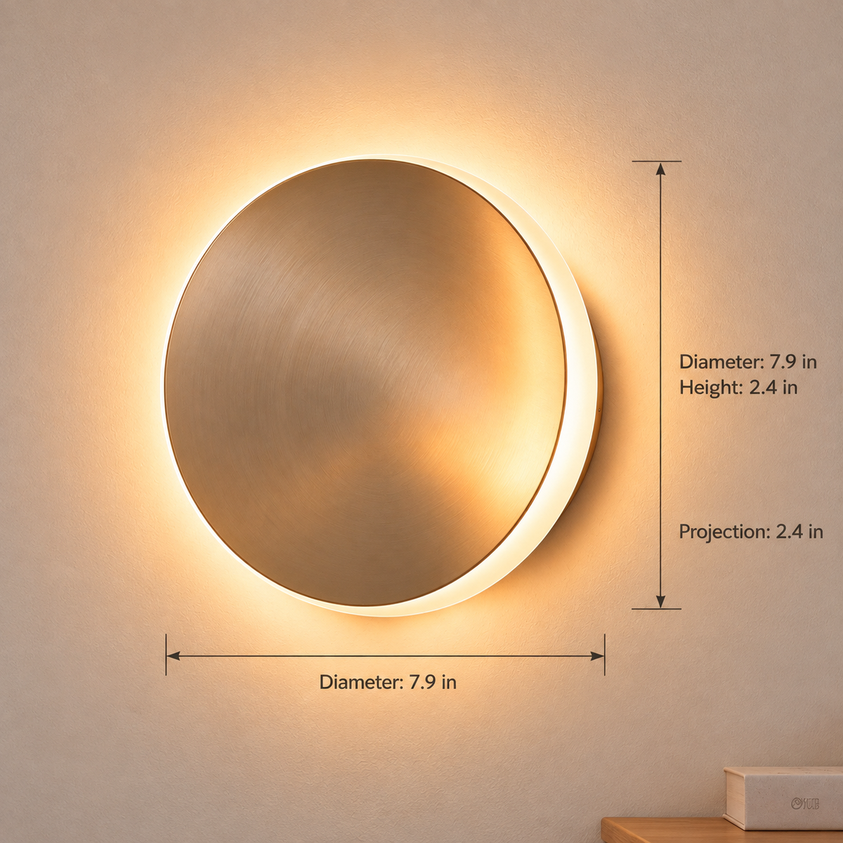 pinjamen™ AuraDisc™ Modern LED Wall Light – Minimalist Round Halo Sconce, Warm Ambient Accent Lighting